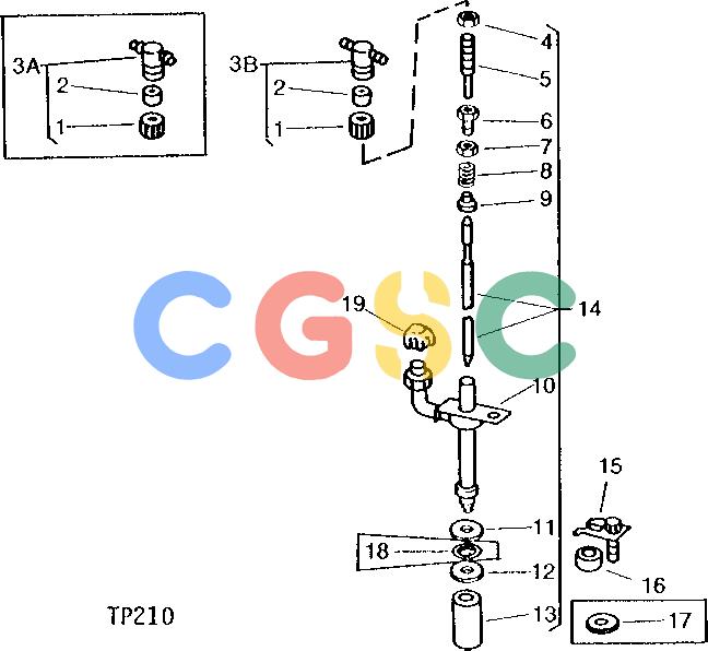约翰迪尔零件查询410 - BACKHOE, LOADER FUEL INJECTION NOZZLE ASSEMBLY (ENGINE SERIAL NO. -575164) [01D23]EPC John Deere online
