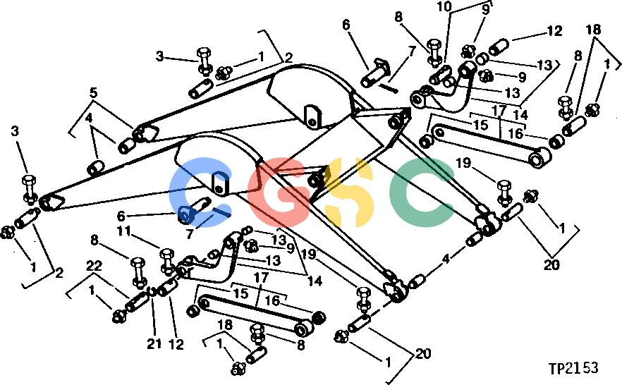 约翰迪尔零件查询401C - BACKHOE, LOADER LOADER BOOM [02C22]EPC John Deere online
