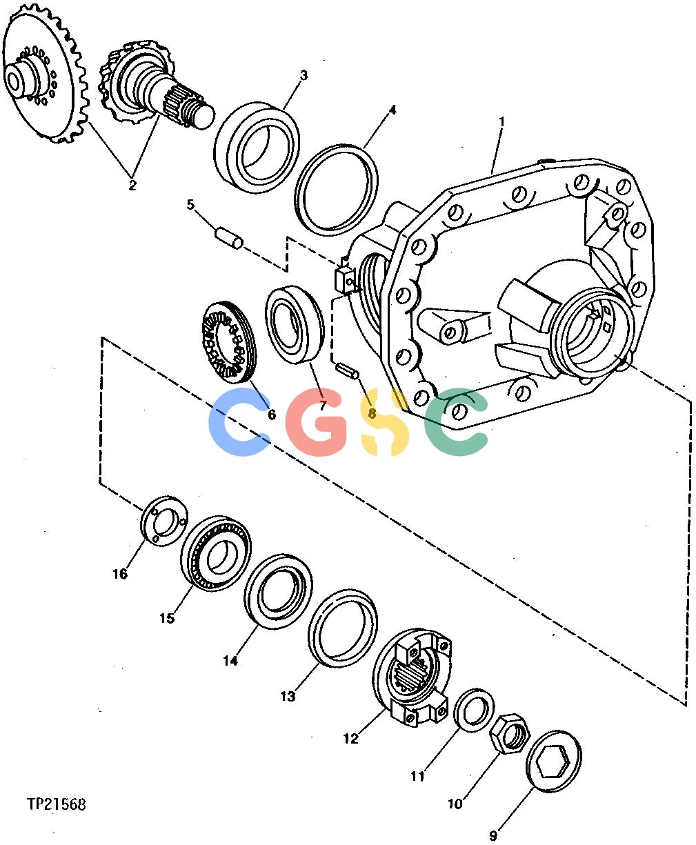 约翰迪尔零件查询315C - BACKHOE, LOADER DIFFERENTIAL CARRIER (MECHANICAL FRONT WHEEL DRIVE) (SERIAL NO. 737488- ) [01C13]EPC John Deere online