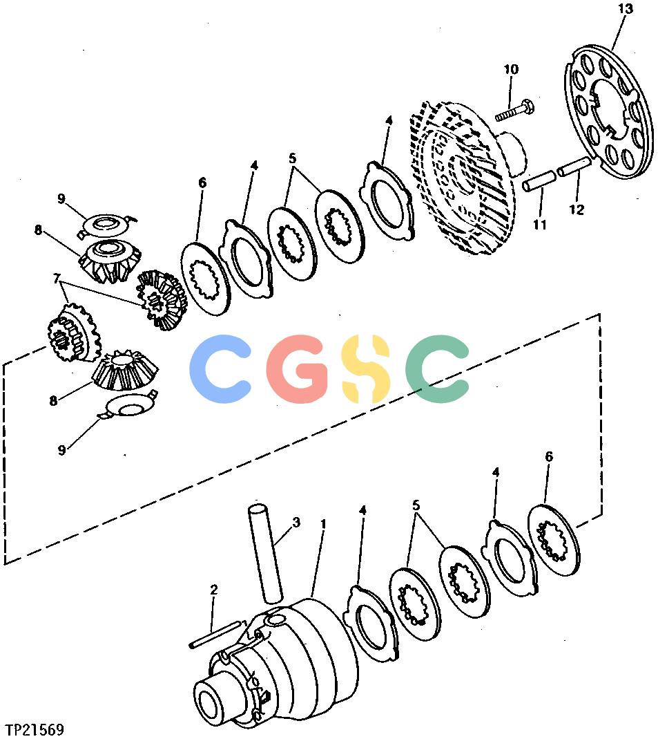 约翰迪尔零件查询315C - BACKHOE, LOADER DIFFERENTIAL CASE (MECHANICAL FRONT WHEEL DRIVE) (SERIAL NO. 737488- ) [01C11]EPC John Deere online
