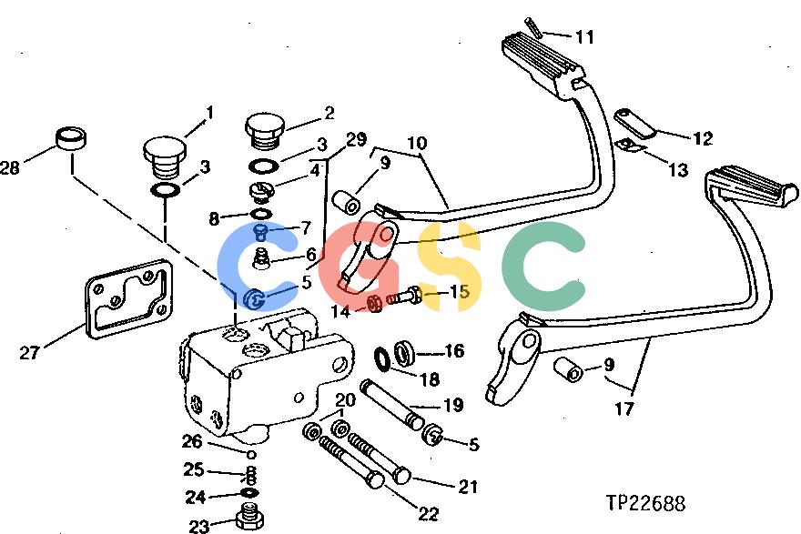 约翰迪尔零件查询310A - BACKHOE, LOADER BRAKE PEDALS [01H16]EPC John Deere online