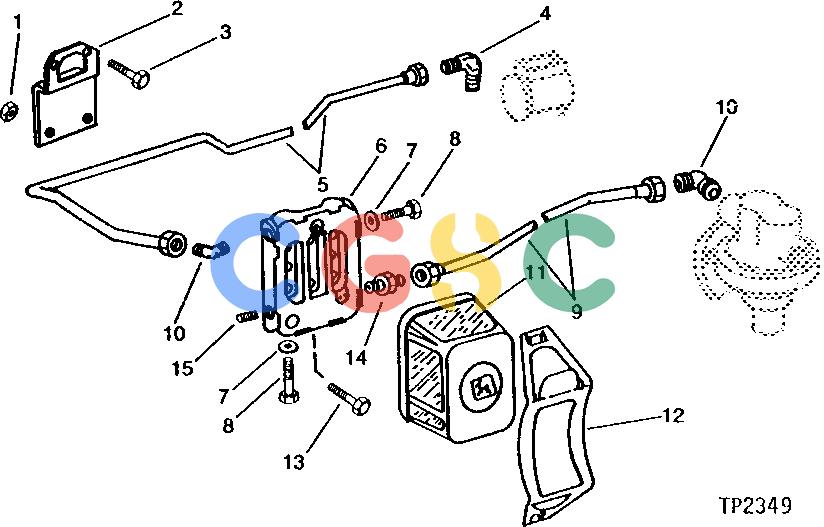 约翰迪尔零件查询410 - BACKHOE, LOADER FUEL FILTER AND FUEL LINES (SERIAL NO. 382508- ) (DIESEL) [01D12]EPC John Deere online