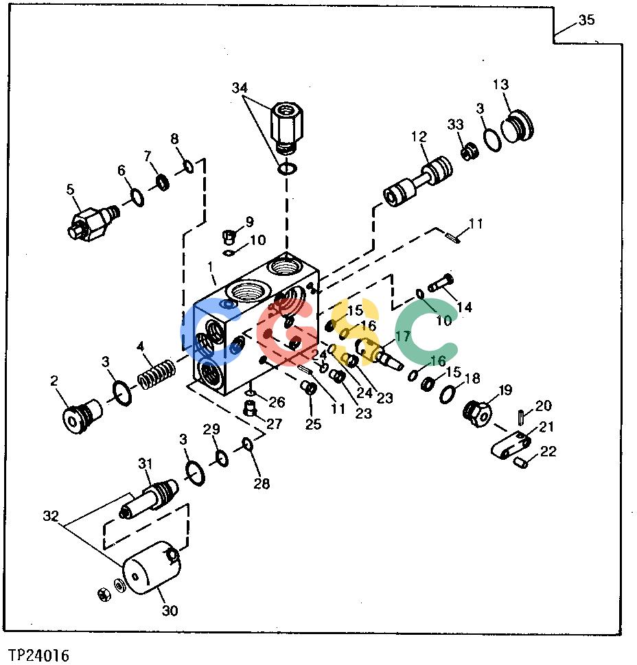 约翰迪尔零件查询315C - BACKHOE, LOADER AUXILIARY VALVE [02I01]EPC John Deere online