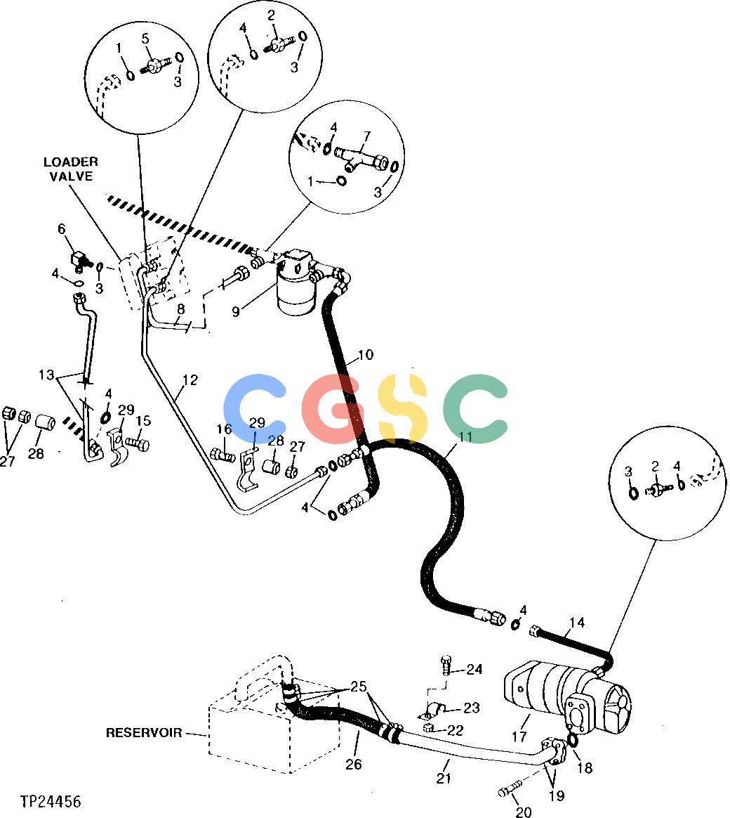 约翰迪尔零件查询315CH - BACKHOE, LOADER MAIN HYDRAULIC SYSTEM [01K10]EPC John Deere online