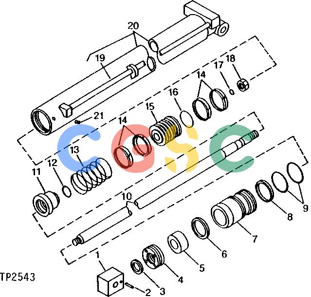 约翰迪尔零件查询410 - BACKHOE, LOADER EXTENDIBLE DIPPERSTICK CYLINDER [02J21]EPC John Deere online