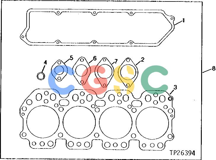 约翰迪尔零件查询410 - BACKHOE, LOADER ENGINE TUNE-UP GASKET SET (DIESEL) [02F10]EPC John Deere online
