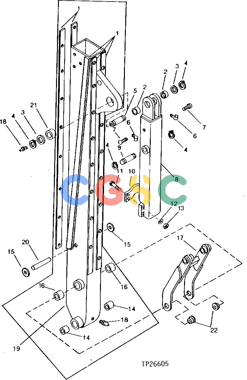 约翰迪尔零件查询410 - BACKHOE, LOADER BACKHOE EXTENDIBLE DIPPERSTICK EXTENSION (SERIAL NO. 372784- ) [02J15]EPC John Deere online