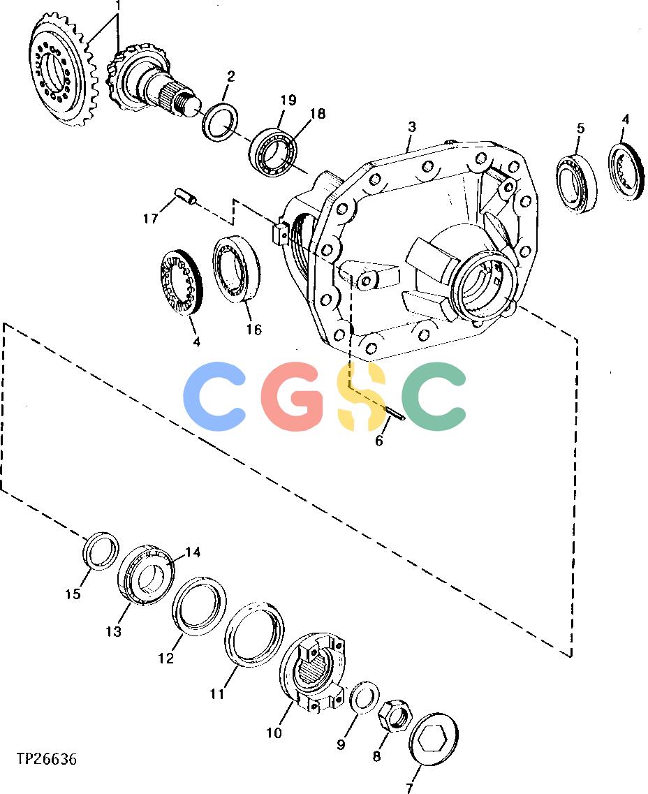 约翰迪尔零件查询410D - BACKHOE, LOADER DIFFERENTIAL CARRIER (w/MFWD) ( - 796854)EPC John Deere online