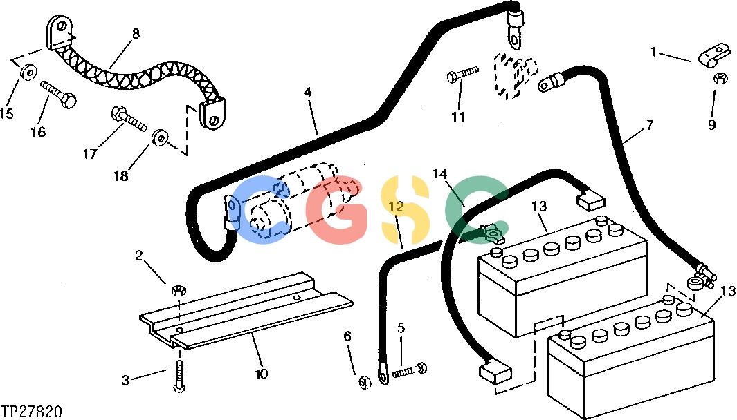约翰迪尔零件查询315CH - BACKHOE, LOADER DUAL BATTERY INSTALLATION [01G05]EPC John Deere online