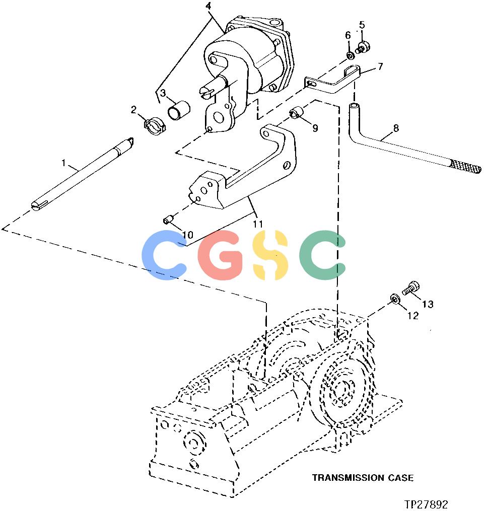 约翰迪尔零件查询315CH - BACKHOE, LOADER TRANSMISSION BRAKE OIL PUMP WITH BRACKET (SERIAL NO. 761934- ) [01D17]EPC John Deere online