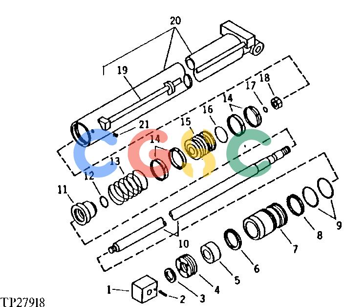 约翰迪尔零件查询310 - BACKHOE, LOADER EXTENDIBLE DIPPERSTICK CYLINDER [02G15]EPC John Deere online