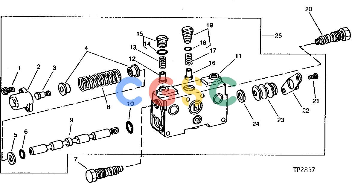约翰迪尔零件查询9300 - BACKHOE BOOM VALVE [C15]EPC John Deere online