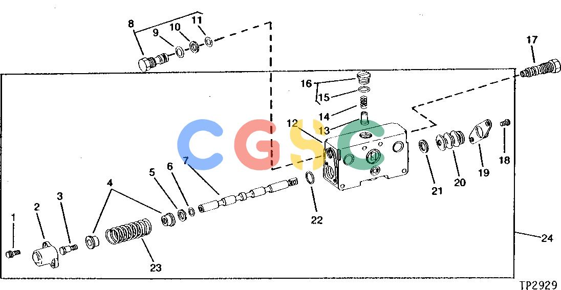 约翰迪尔零件查询9300 - BACKHOE CROWD VALVE [C13]EPC John Deere online