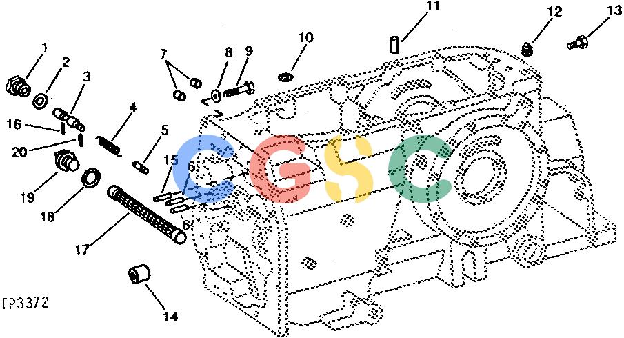 约翰迪尔零件查询300B - BACKHOE, LOADER TRANSMISSION PLUGS [01F11]EPC John Deere online