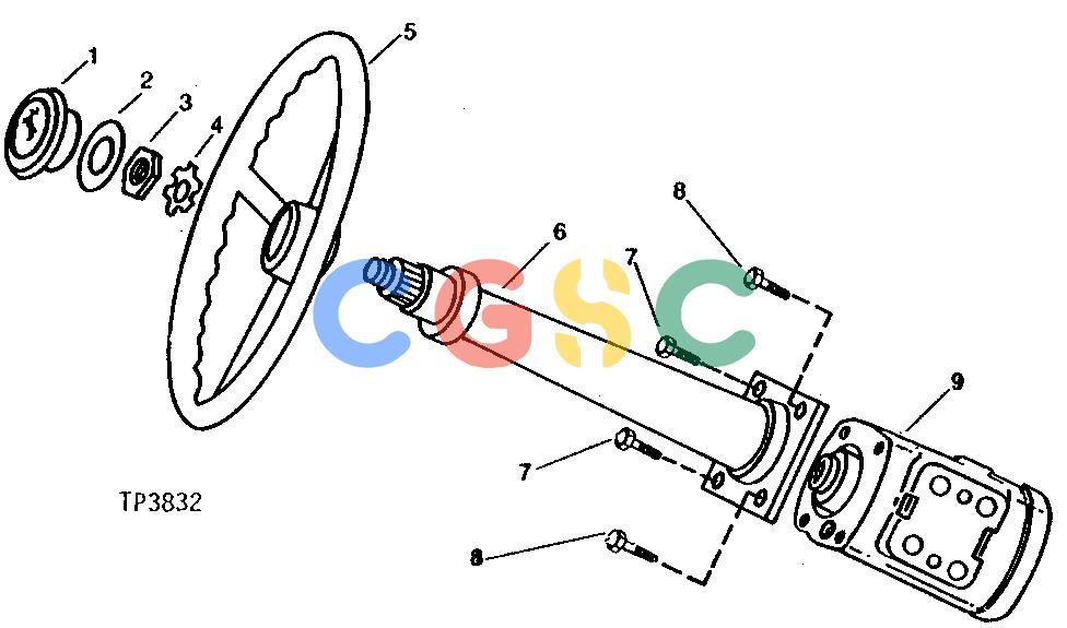 约翰迪尔零件查询410C - BACKHOE, LOADER STEERING WHEEL AND VALVE [02G05]EPC John Deere online