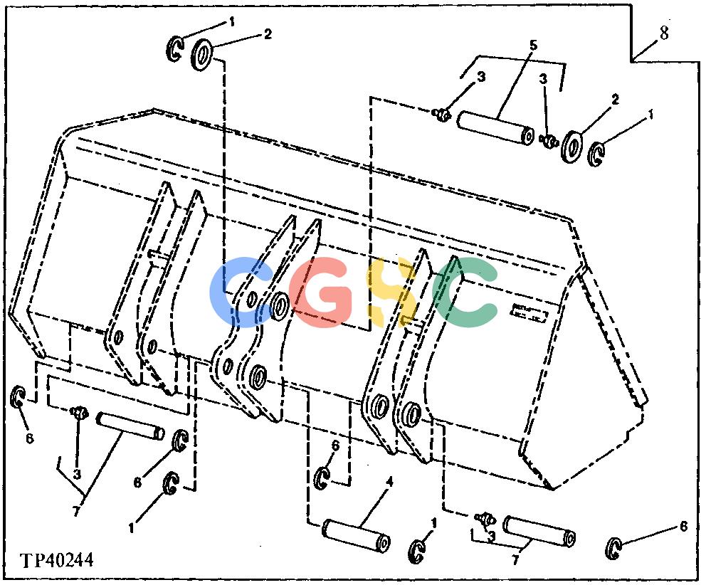 约翰迪尔零件查询315CH - BACKHOE, LOADER LOADER BUCKET PINS [02A21]EPC John Deere online