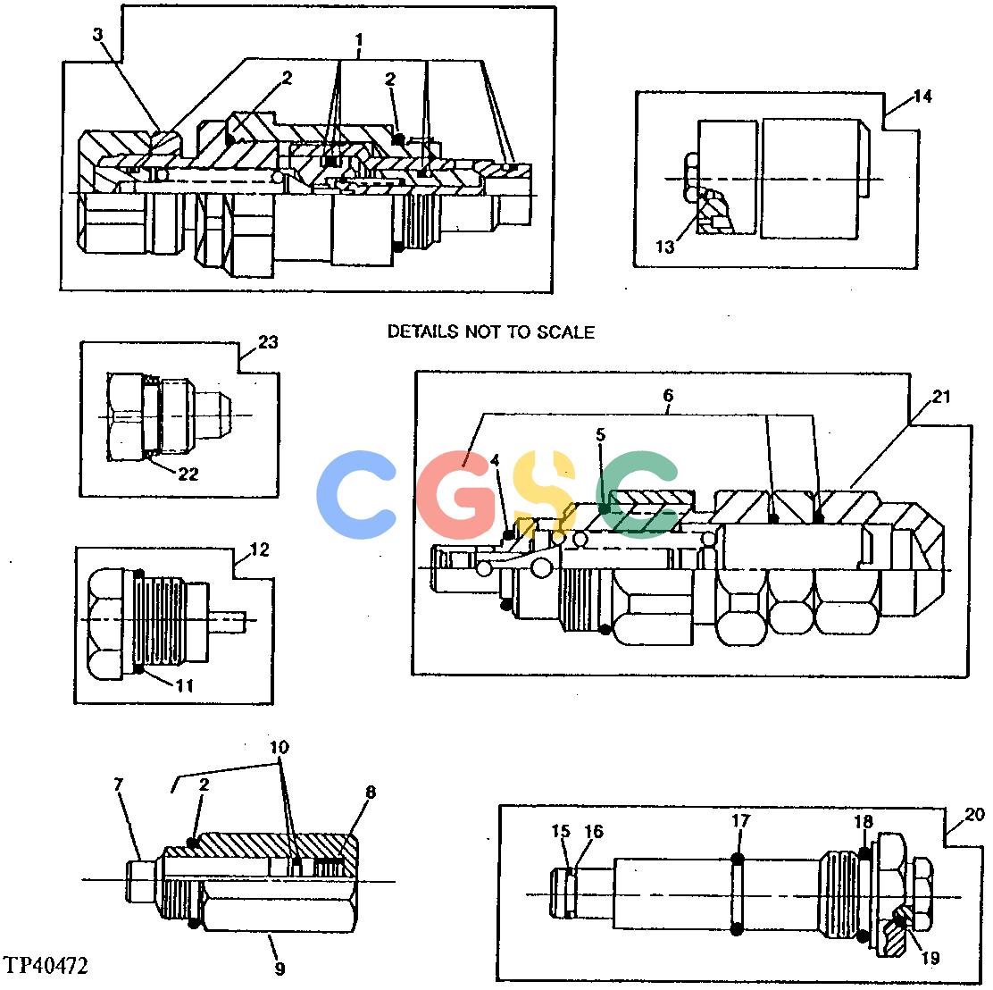 约翰迪尔零件查询315CH - BACKHOE, LOADER LOADER RELIEF VALVES AND KITS (HUSCO) [02B21]EPC John Deere online