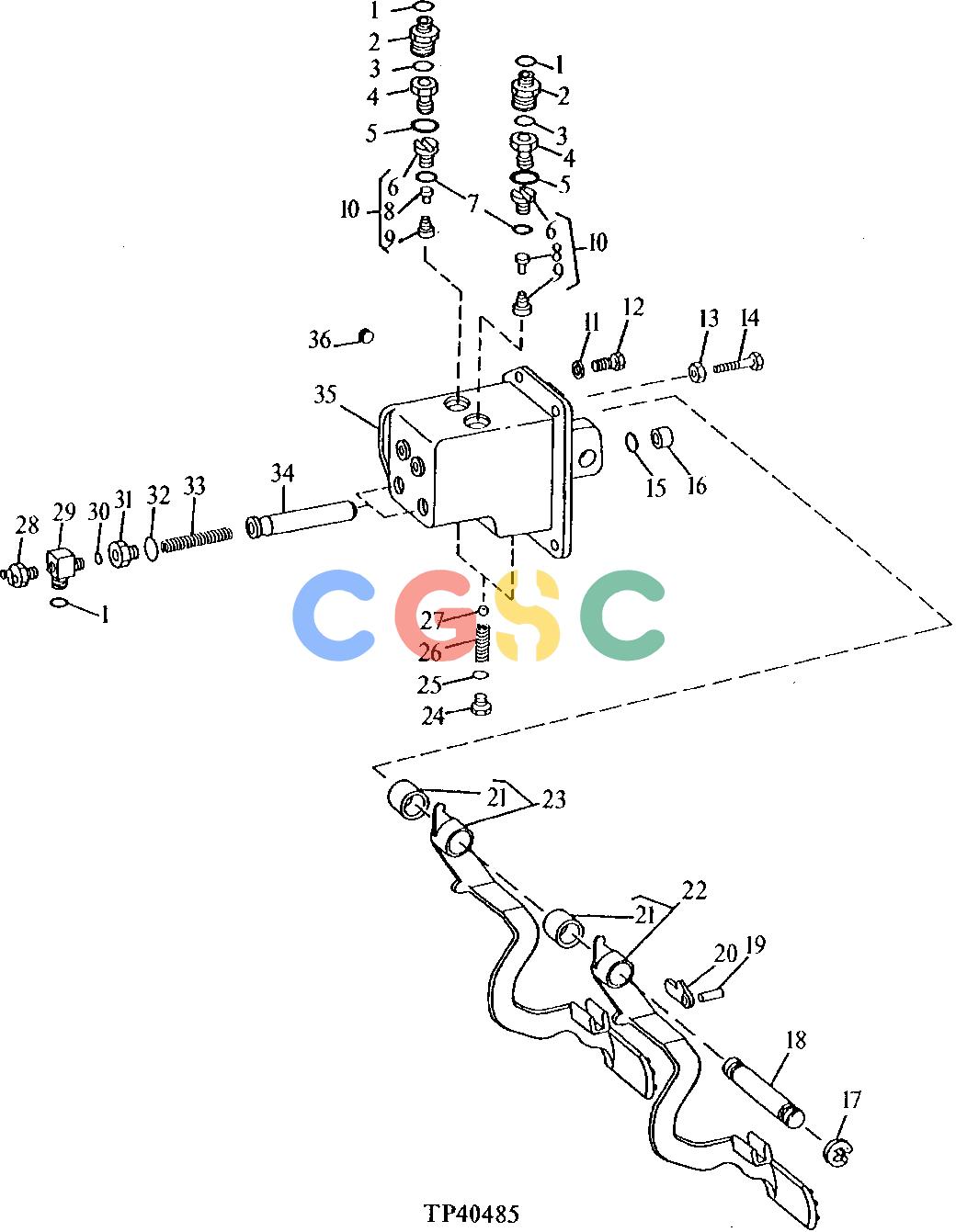 约翰迪尔零件查询410D - BACKHOE, LOADER Brake Valve and PedalsEPC John Deere online