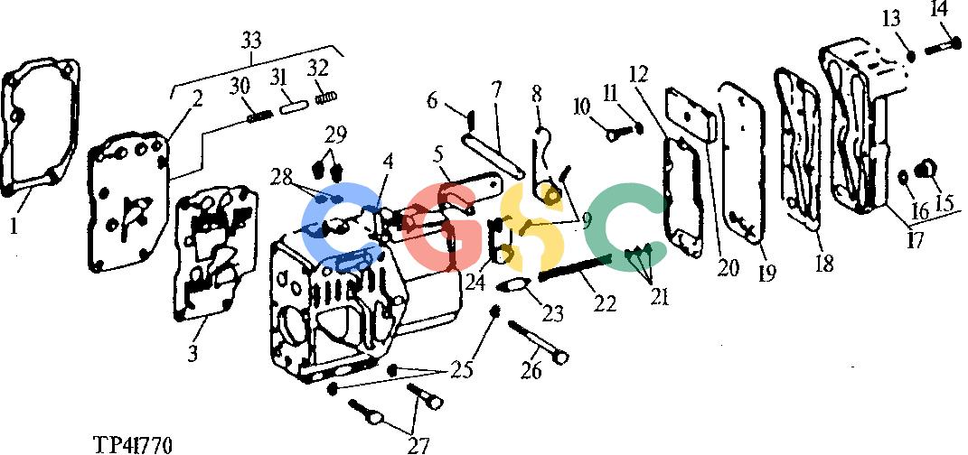 约翰迪尔零件查询401C - BACKHOE, LOADER REVERSER CLUTCH CONTROL VALVE SHAFT AND ARM [01F02]EPC John Deere online