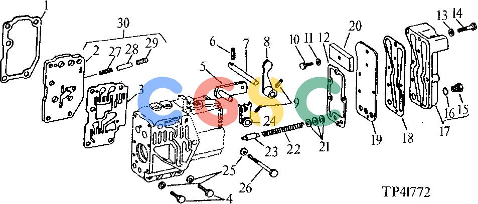 约翰迪尔零件查询410 - BACKHOE, LOADER REVERSER CLUTCH CONTROL VALVE SHAFT AND ARM ASSEMBLY [01F08]EPC John Deere online