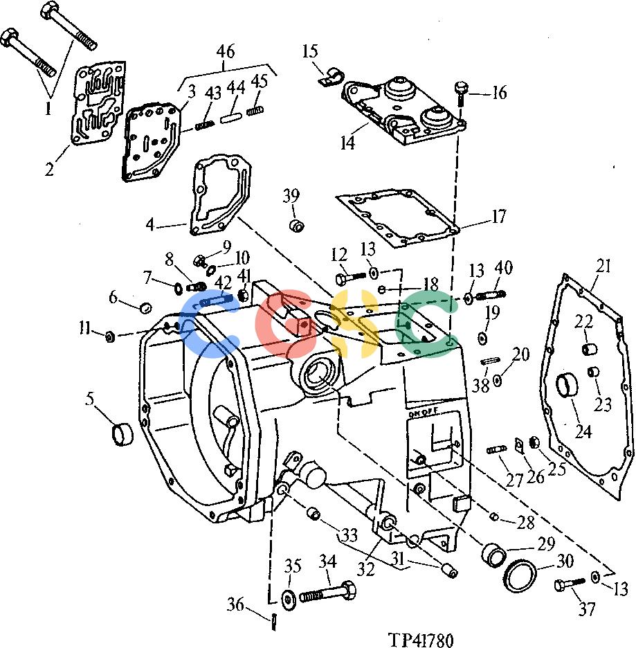 约翰迪尔零件查询302A - BACKHOE, LOADER CLUTCH HOUSING (WITH REVERSER) [01E08]EPC John Deere online