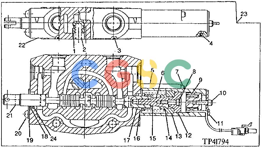 约翰迪尔零件查询315CH - BACKHOE, LOADER LOADER CONTROL VALVE (BUCKET SECTION WITH RETURN-TO-DIG) (HUSCO) [02B23]EPC John Deere online