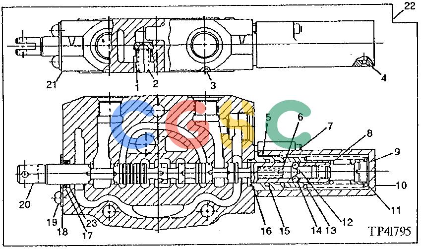 约翰迪尔零件查询315CH - BACKHOE, LOADER LOADER CONTROL VALVE (BOOM SECTION) (HUSCO) [02B19]EPC John Deere online