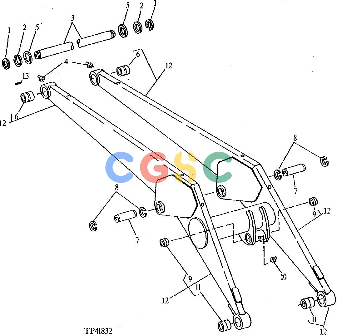 约翰迪尔零件查询315CH - BACKHOE, LOADER LOADER LIFT ARMS [02B06]EPC John Deere online