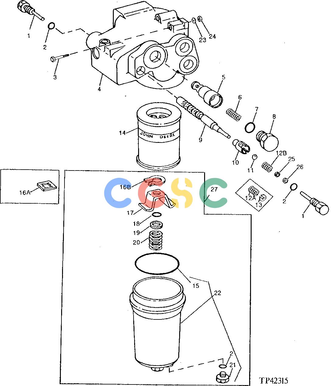 约翰迪尔零件查询410B - BACKHOE, LOADER HYDRAULIC OIL FILTER [02H17]EPC John Deere online