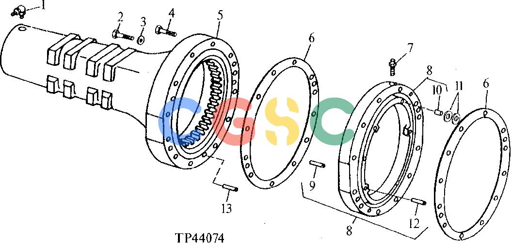 约翰迪尔零件查询410B - BACKHOE, LOADER REAR AXLE HOUSING (SERIAL NO. 704002- ) [01B07]EPC John Deere online