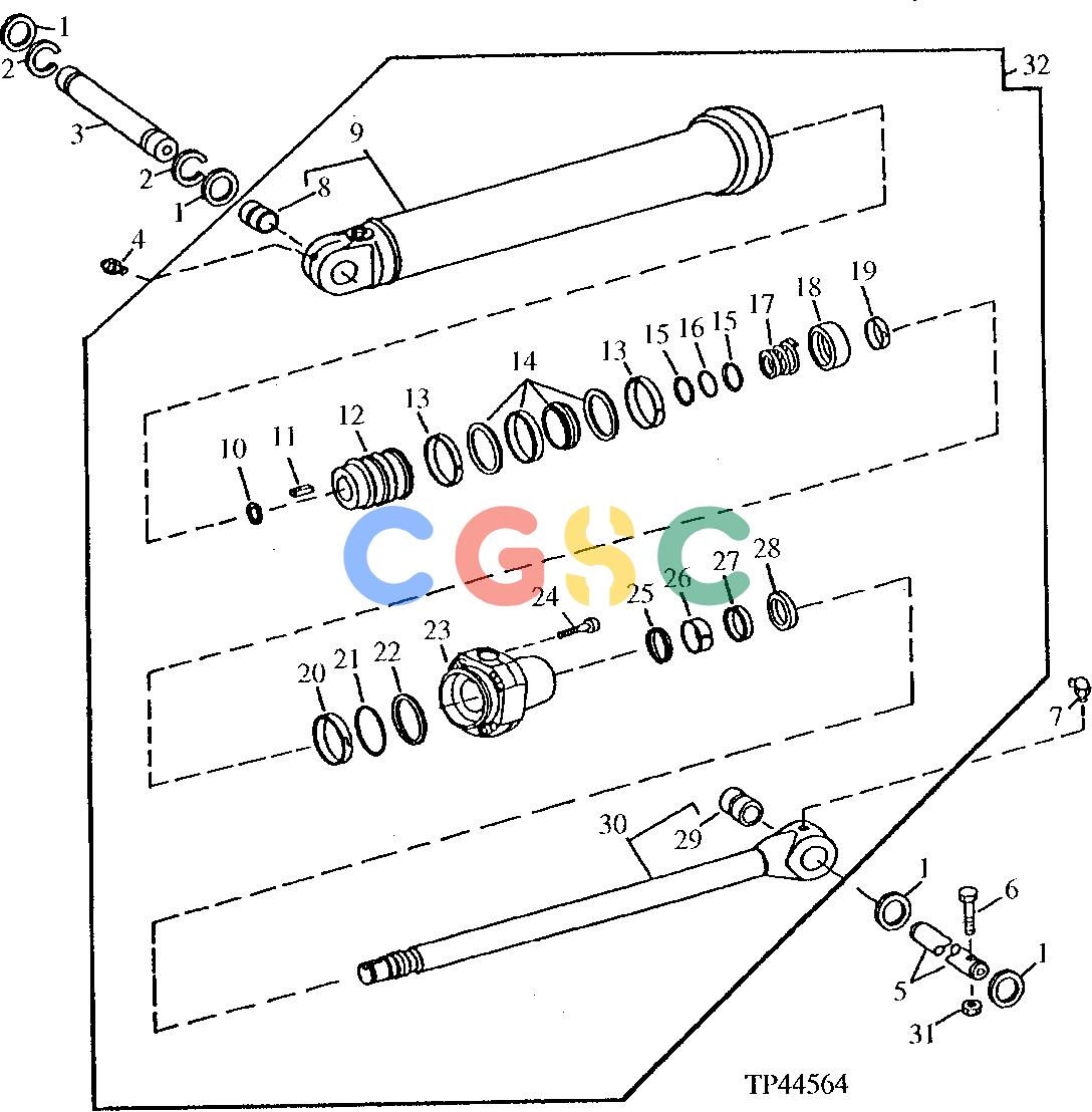 约翰迪尔零件查询410D - BACKHOE, LOADER Crowd Cylinder (410D Heavy Lift, 510D Standard) (798467 - )EPC John Deere online