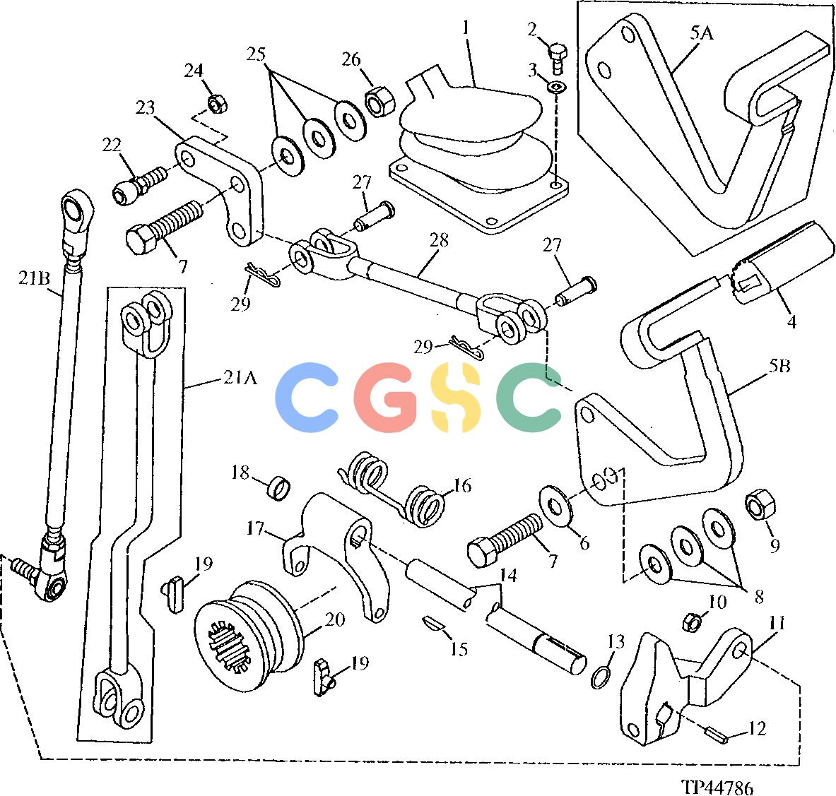 约翰迪尔零件查询410D - BACKHOE, LOADER DIFFERENTIAL LOCK MECHANISMEPC John Deere online