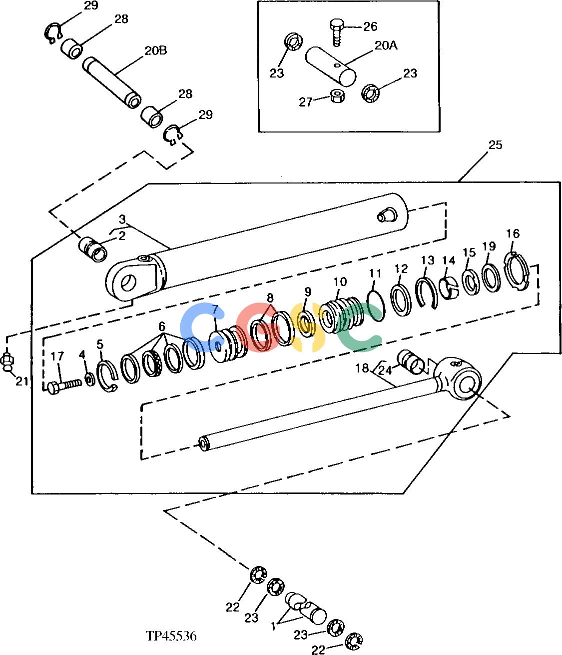 约翰迪尔零件查询410D - BACKHOE, LOADER Stabilizer Cylinder (AH135635, AH135636, AH143513, AH143514 Cylinders) ( - 817458)EPC John Deere online