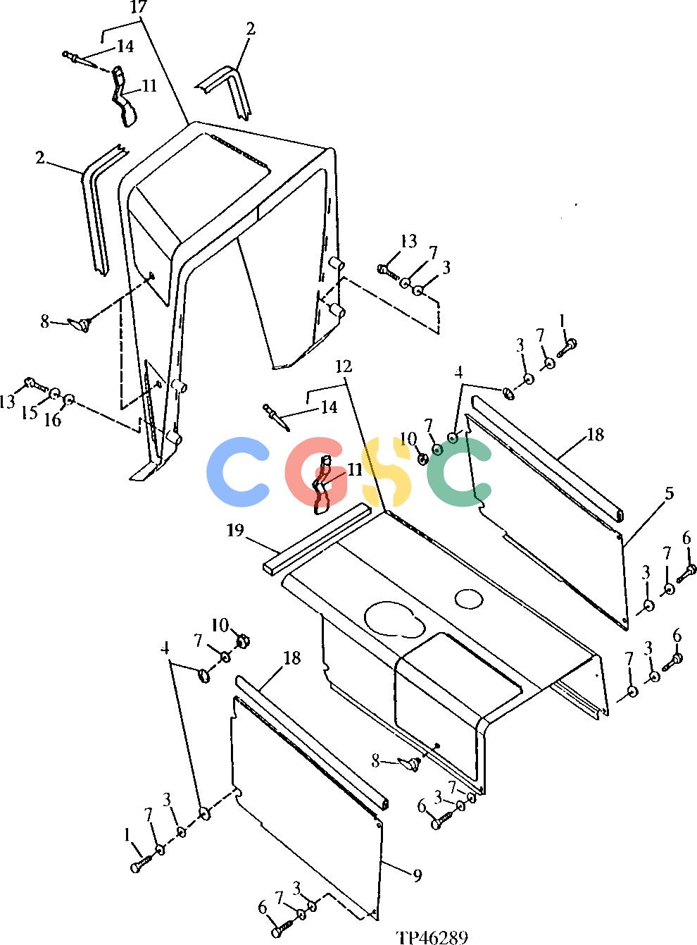 约翰迪尔零件查询410D - BACKHOE, LOADER HOOD,COWL AND SIDE SHIELDS (801200 - )EPC John Deere online