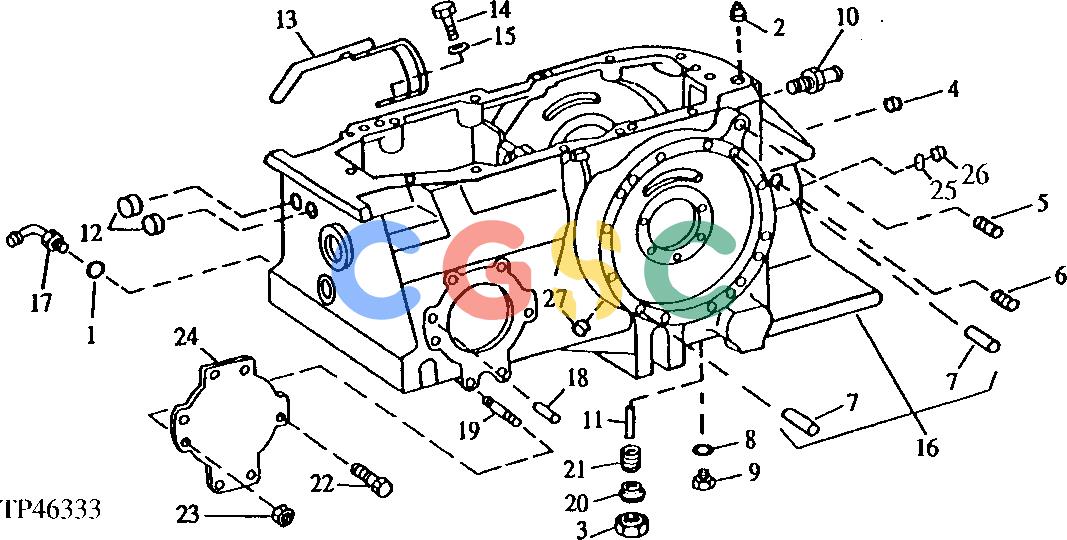 约翰迪尔零件查询315CH - BACKHOE, LOADER TRANSMISSION CASE (WITH FOUR-WHEEL DRIVE) (SERIAL NO. 761935- ) [01C20]EPC John Deere online