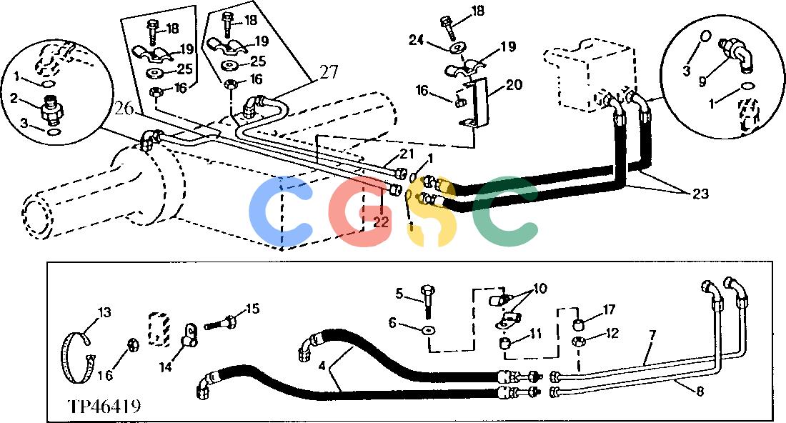 约翰迪尔零件查询210C - BACKHOE, LOADER Service Brake HydraulicsEPC John Deere online
