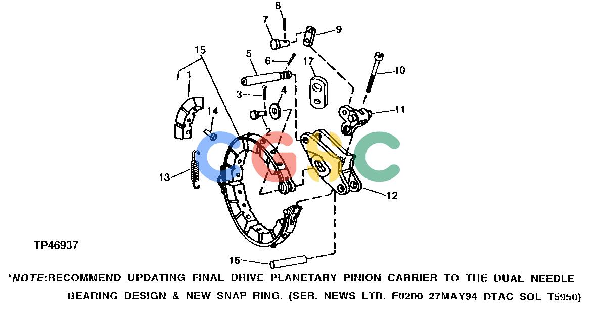 约翰迪尔零件查询300D - BACKHOE, LOADER BRAKE BAND, LINING AND LINKAGEEPC John Deere online