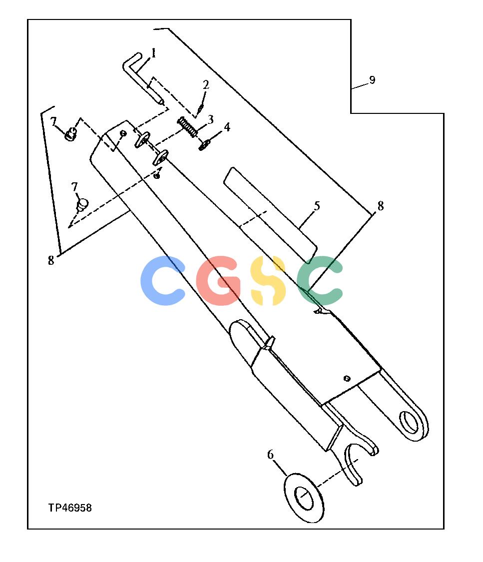 约翰迪尔零件查询210C - BACKHOE, LOADER LIFT ARM SERVICE LOCKEPC John Deere online