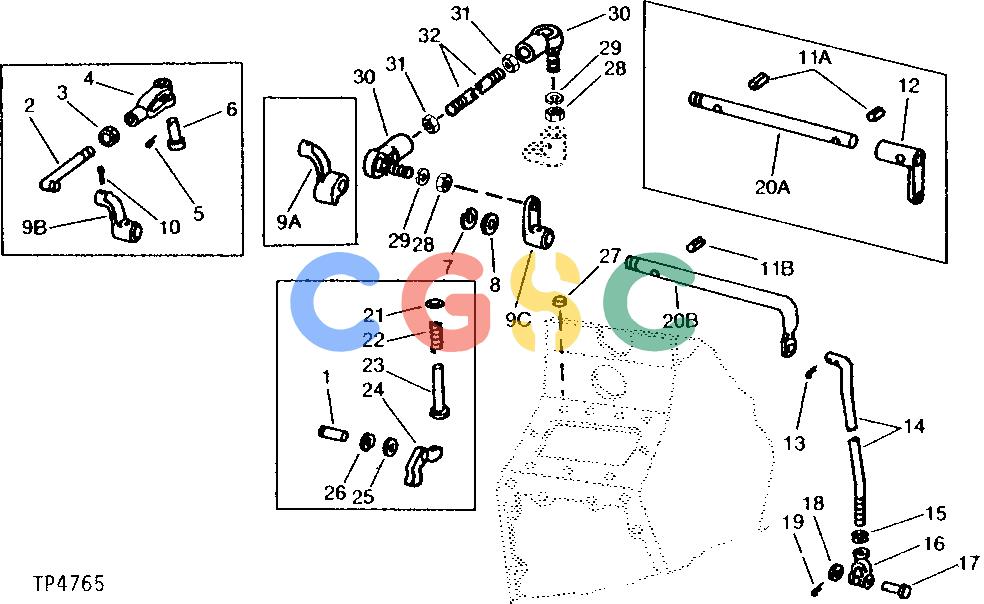 约翰迪尔零件查询401C - BACKHOE, LOADER REVERSER CONTROL LINKAGE [01E25]EPC John Deere online