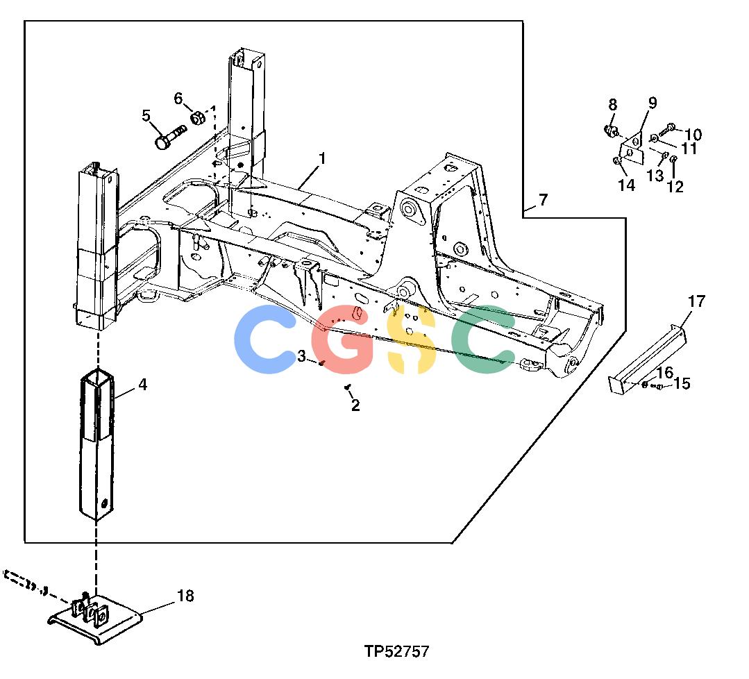 约翰迪尔零件查询300D - BACKHOE, LOADER Main Frame (850000 - )EPC John Deere online