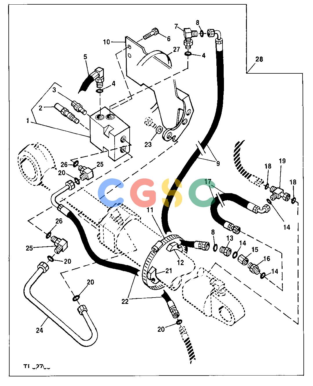 约翰迪尔零件查询410D - BACKHOE, LOADER Controlled Lowering Devise, Boom Cylinder Kit 410D Heavy Lift, 510D Standard)EPC John Deere online