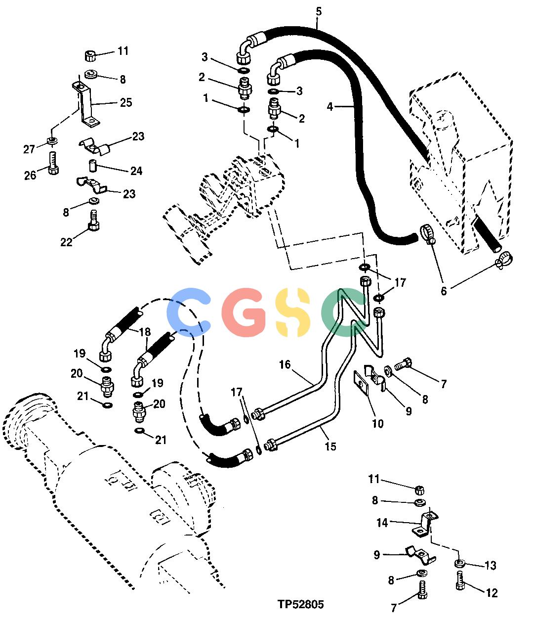 约翰迪尔零件查询410E - BACKHOE, LOADER Service Brake HydraulicsEPC John Deere online