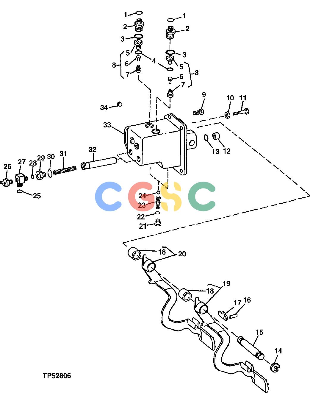 约翰迪尔零件查询410E - BACKHOE, LOADER Brake Valve and Pedals ( - 887378)EPC John Deere online