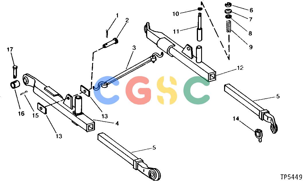 约翰迪尔零件查询401C - BACKHOE, LOADER TELESCOPING DRAFT LINKS FOR CATEGORY I AND II HITCH [01J07]EPC John Deere online