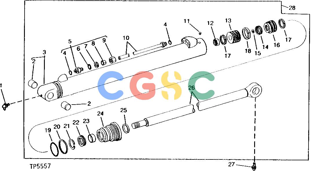 约翰迪尔零件查询401C - BACKHOE, LOADER BACKHOE BOOM CYLINDER (9250-A BACKHOE) (SERIAL NO. -048752) [02G09]EPC John Deere online