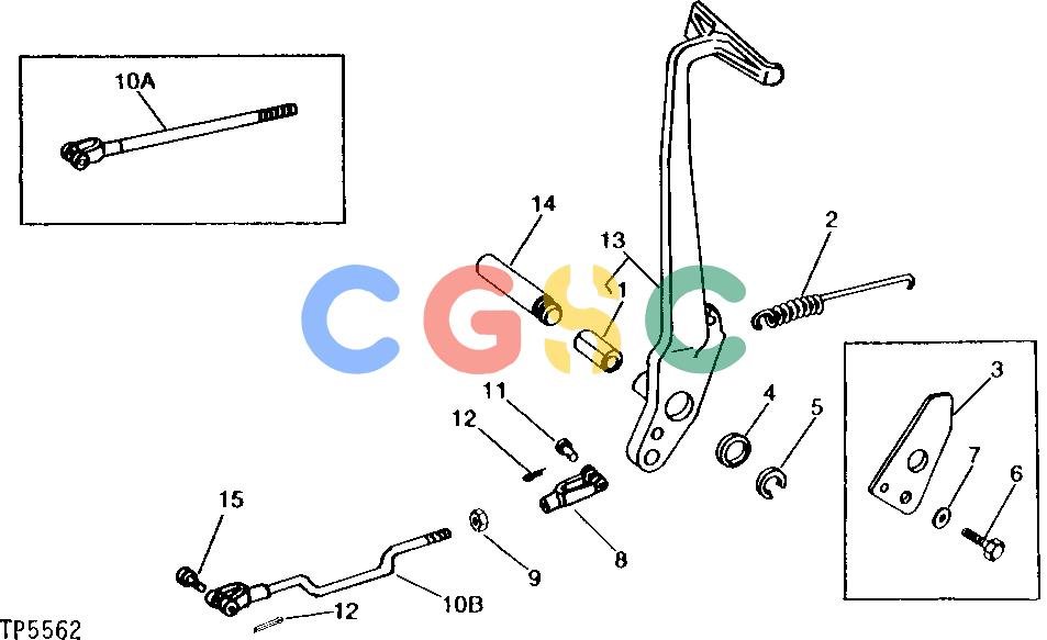 约翰迪尔零件查询401C - BACKHOE, LOADER CLUTCH PEDAL AND LINKAGE (WITHOUT REVERSER) [01E13]EPC John Deere online