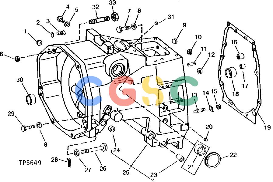 约翰迪尔零件查询310 - BACKHOE, LOADER CLUTCH HOUSING [01E03]EPC John Deere online