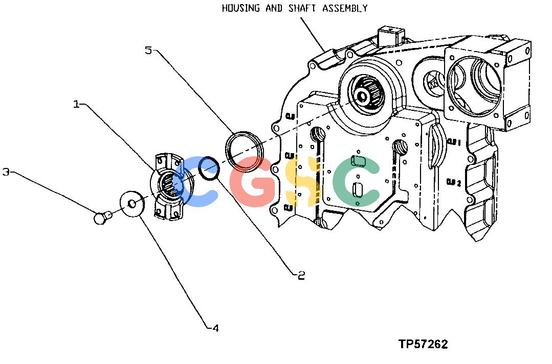 约翰迪尔零件查询1400 - AXLE YZ103121 Yoke Group, Input, 6CEPC John Deere online