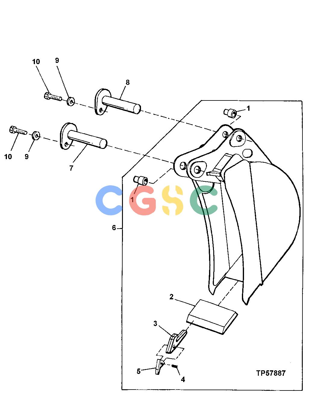 约翰迪尔零件查询410 - BACKHOE, LOADER REPLACEMENT BACKHOE BUCKETS AND PINS [02J03]EPC John Deere online