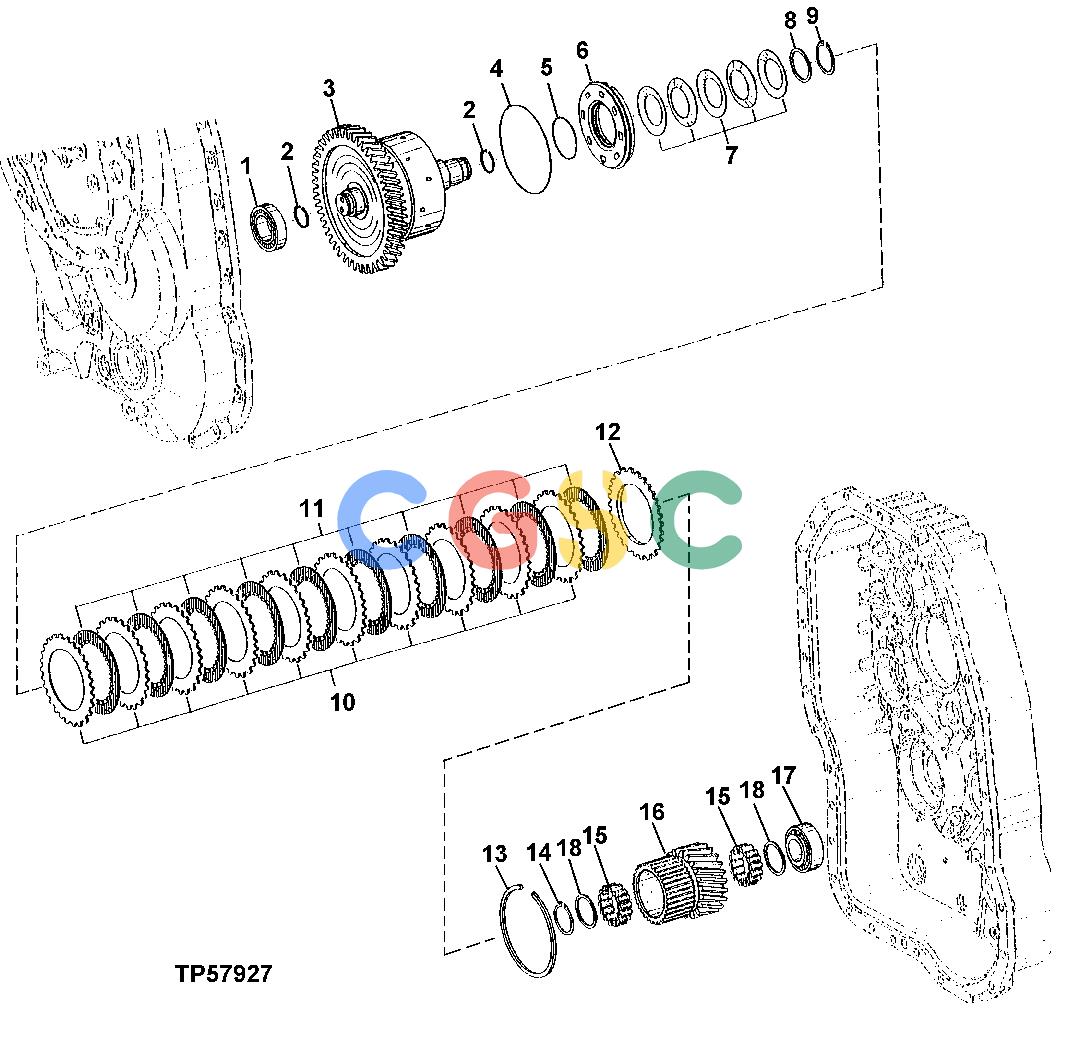 约翰迪尔零件查询410G - BACKHOE, LOADER First Gear Clutch AssemblyEPC John Deere online
